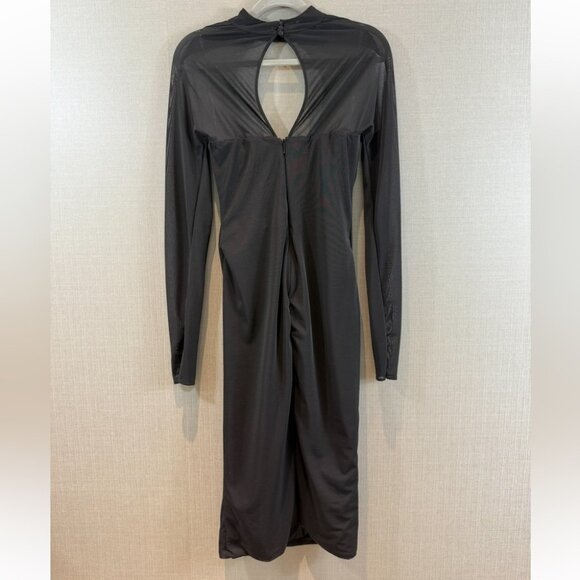 House of CB Milarose Black Mesh Corset Midi Dress - Picture 6 of 9